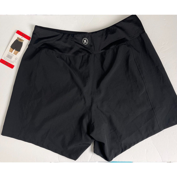 Hurley Swim Shorts Size Medium High Waist Zip Pocket UPF 50 Stretch Nylon - Picture 2 of 9